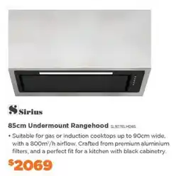 E&S Trading Sirius 85cm Undermount Rangehood offer