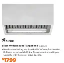 E&S Trading Sirius 85cm Undermount Rangehood offer