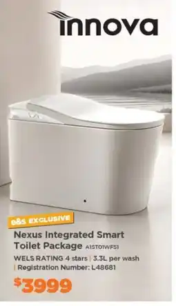 E&S Trading Innova Nexus Integrated Smart Toilet Package offer