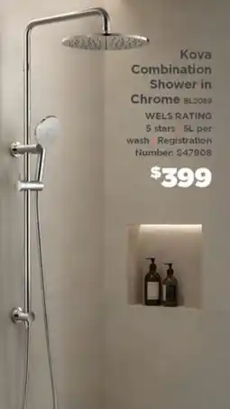 E&S Trading Kova Combination Shower in Chrome offer