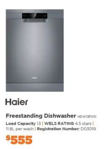 Haier Freestanding Dishwasher