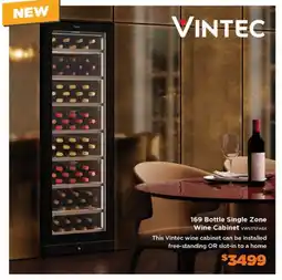 E&S Trading 169 Bottle Single Zone Wine Cabinet offer