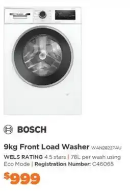E&S Trading Bosch 9kg Front Load Washer offer