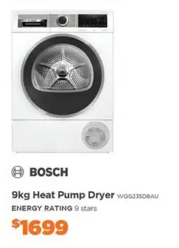 E&S Trading Bosch 9kg Heat Pump Dryer offer