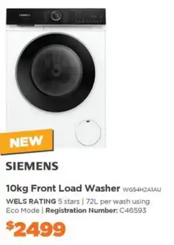 E&S Trading Siemens 10kg Front Load Washer offer