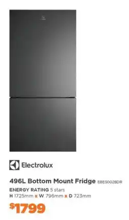 E&S Trading Electrolux 496L Bottom Mount Fridge offer