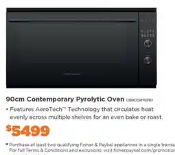E&S Trading 90cm Contemporary Pyrolytic Oven offer