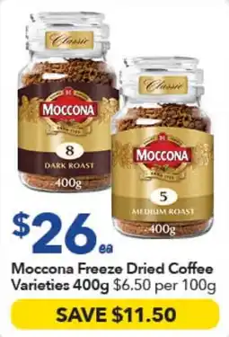 Ritchies Moccona Freeze Dried Coffee Varieties offer