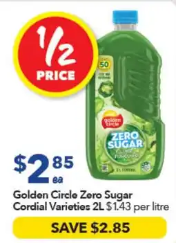 Ritchies Golden Circle Zero Sugar Cordial Varieties offer