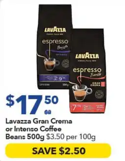 Ritchies Lavazza Gran Crema or Intenso Coffee Beans offer