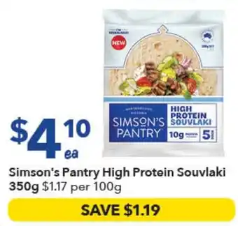 Simson's Pantry High Protein Souvlaki