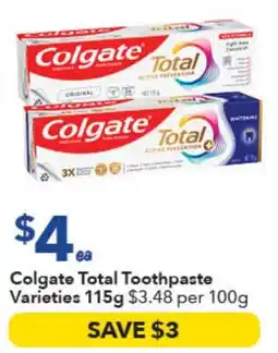 Ritchies Colgate Total Toothpaste Varieties offer