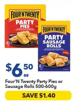Ritchies Four'n Twenty Party Pies or Sausage Rolls offer