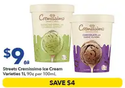 Ritchies Streets Cremissimo Ice Cream Varieties offer