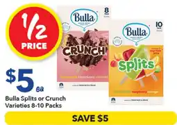 Ritchies Bulla Splits or Crunch Varieties offer