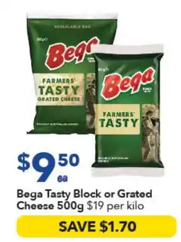 Ritchies Bega Tasty Block or Grated Cheese offer