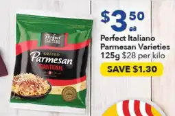 Ritchies Perfect Italiano Grated Parmesan Traditional Varieties offer