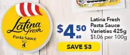 Ritchies Latina Fresh Pasta Sauce offer