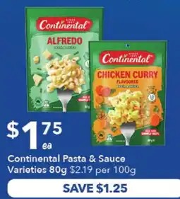 Ritchies Continental Pasta & Sauce Varieties offer