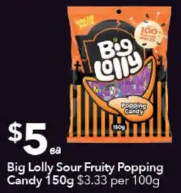 Ritchies Big Lolly Sour Fruity Popping Candy offer