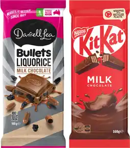 IGA Darrell Lea Chocolate Block 160‑180g or Nestlé Chocolate Block 118‑180g Selected Varieties offer