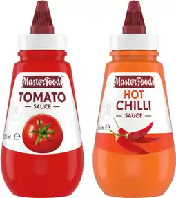 IGA MasterFoods Chilli, Tomato or Barbecue Squeezy Sauce 250mL offer