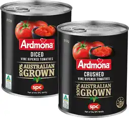 IGA Ardmona Diced or Crushed Tomatoes 810g offer