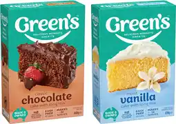 IGA Green’s Cake, Brownie or Date Loaf Mix 380‑470g Selected Varieties offer
