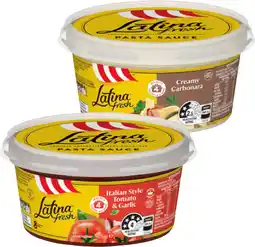 IGA Latina Fresh Pasta Sauce Selected Varieties offer