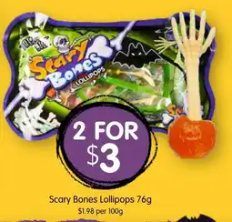 Spudshed Scary Bones Lollipops offer