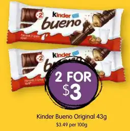 Spudshed Kinder Bueno Original offer