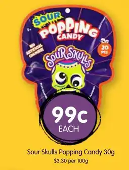 Spudshed Sour Skulls Popping Candy offer