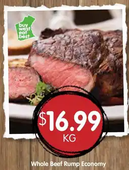 Spudshed Whole Beef Rump Economy offer
