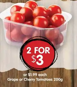 Spudshed Grape or Cherry Tomatoes offer