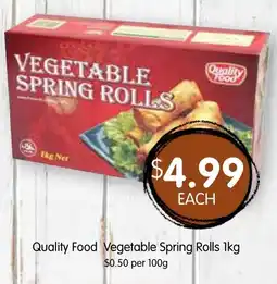 Spudshed Quality Food Vegetable Spring Rolls offer