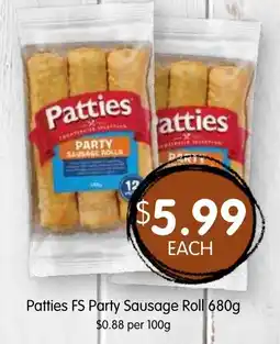 Spudshed Patties FS Party Sausage Roll offer