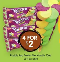 Spudshed Paddle Pop Twister Monstaahh offer