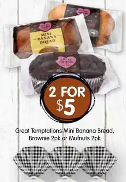Spudshed Great Temptations Mini Banana Bread offer