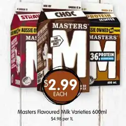 Spudshed Masters Flavoured Milk Varieties offer