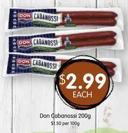 Spudshed Don Cabanossi offer