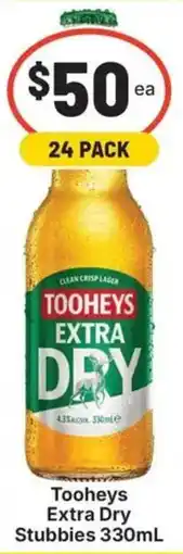 IGA Liquor Tooheys Extra Dry Stubbies offer