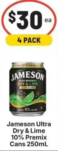 IGA Liquor Jameson Ultra Dry & Lime offer