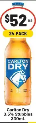 IGA Liquor Carlton Dry 3.5% Stubbies offer