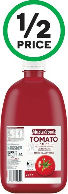 Woolworths MasterFoods Sauce 2 Litre offer