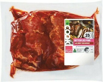 Woolworths Woolworths COOK Butterflied Pork with Smokey BBQ Marinade offer
