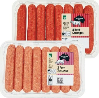 Woolworths Woolworths Beef, Pork or Chicken Sausage Varieties 600g – From the Meat Dept offer