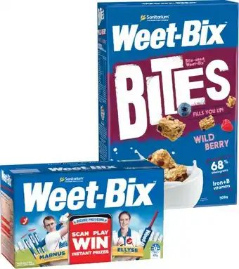 Woolworths Sanitarium Weet-Bix Bites 500-510g or Weet-Bix 575g offer