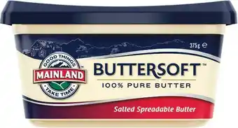 Woolworths Mainland Butter Soft 375g – From the Fridge offer