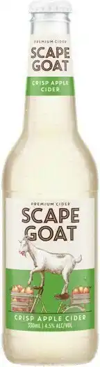Woolworths Scape Goat Apple Cider Bottles 24x330ml offer