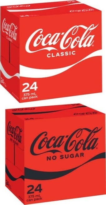 Coles Coca-Cola Soft Drink 24x375mL offer